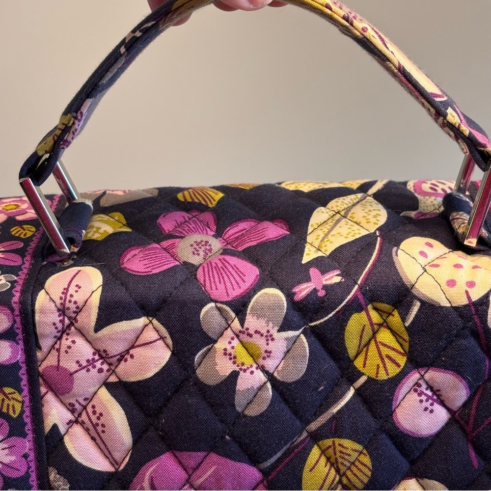 Vera Bradley Blue Purple Floral Quilted Women's Multi-purpose Bag - Picture 7 of 16